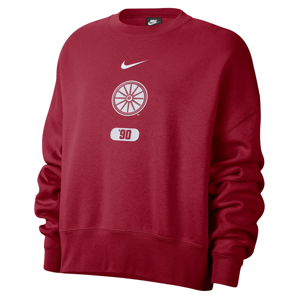 Oklahoma Women's Nike College Crew-Neck Sweatshirt