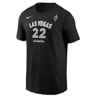 A'ja Wilson Las Vegas Aces Men's Nike WNBA T-Shirt