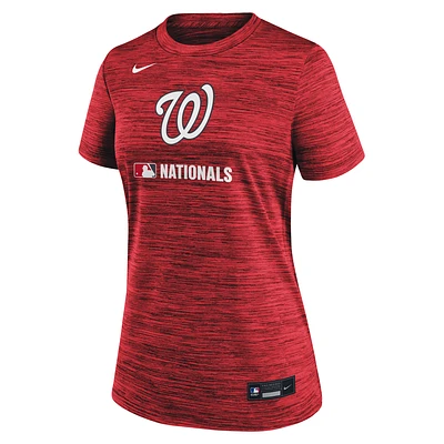 Washington Nationals Authentic Collection Velocity Women's Nike Dri-FIT MLB T-Shirt