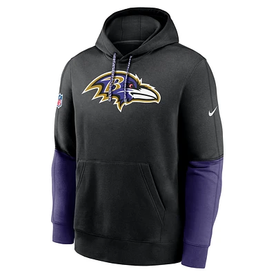 Baltimore Ravens Sideline Team Issue Club Men's Nike NFL Pullover Hoodie