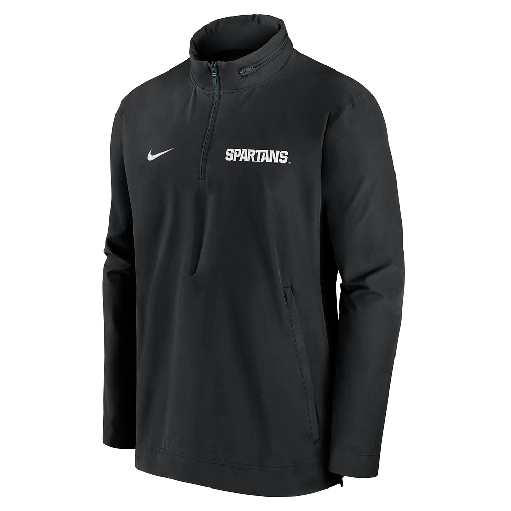 Michigan State Spartans Sideline Coach Men's Nike College 1/2-Zip Hooded Jacket