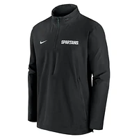 Michigan State Spartans Sideline Coach Men's Nike College 1/2-Zip Hooded Jacket