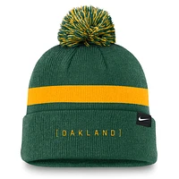 Oakland Athletics Hometown Peak Men's Nike MLB Cuffed Pom Beanie