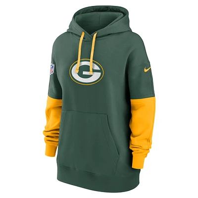 Green Bay Packers Sideline Essential Women's Nike NFL Pullover Hoodie