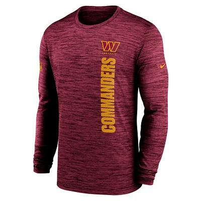 Washington Commanders Sideline Velocity Men's Nike Dri-FIT NFL Long-Sleeve T-Shirt