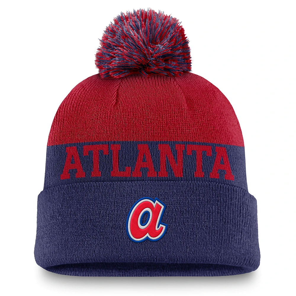 Atlanta Braves Rewind Peak Men's Nike MLB Cuffed Pom Beanie