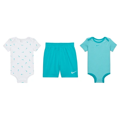 Nike Essentials Baby (12-24M) 3-Piece Striped Swooshfetti Set