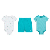 Nike Essentials Baby (12-24M) 3-Piece Striped Swooshfetti Set