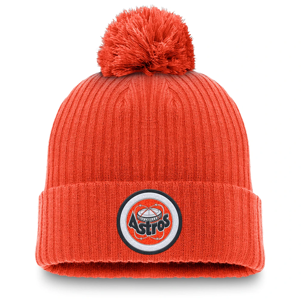 Houston Astros Cooperstown Peak Men's Nike MLB Cuffed Pom Beanie