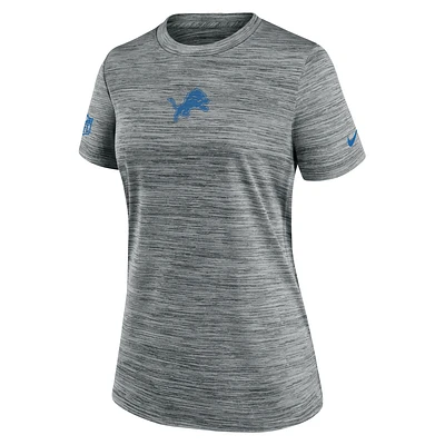 Detroit Lions Sideline Team Issue Velocity Women's Nike Dri-FIT NFL T-Shirt