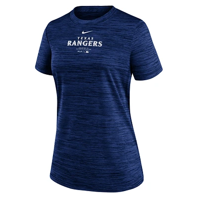 Texas Rangers Authentic Collection Practice Velocity Women's Nike Dri-FIT MLB T-Shirt