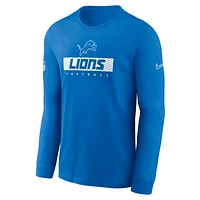 Detroit Lions Sideline Team Issue Men's Nike Dri-FIT NFL Long-Sleeve T-Shirt