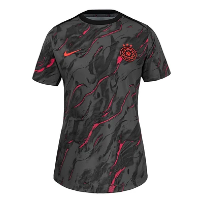 Portland Thorns FC 2025 Women's Nike NWSL Short-Sleeve Pre-Match Top