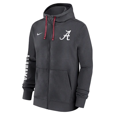 Alabama Crimson Tide Sideline Team Issue Men's Nike College Full-Zip Hoodie