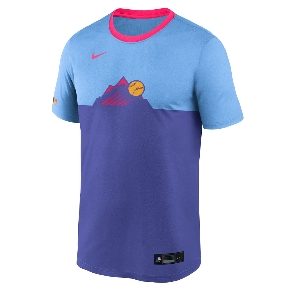 Colorado Rockies Authentic Collection City Connect Velocity Men's Nike Dri-FIT MLB T-Shirt