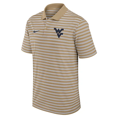 West Virginia Athletic Prep Striped Men's Nike Dri-FIT College Polo