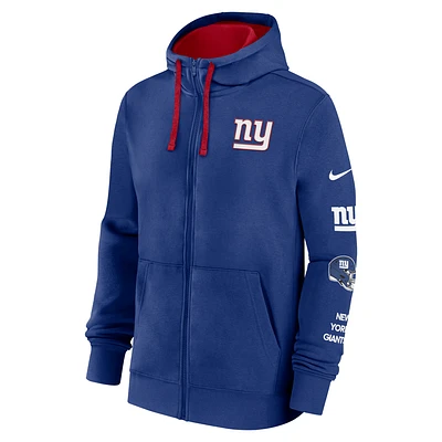 New York Giants Club Men's Nike NFL Full-Zip Hoodie