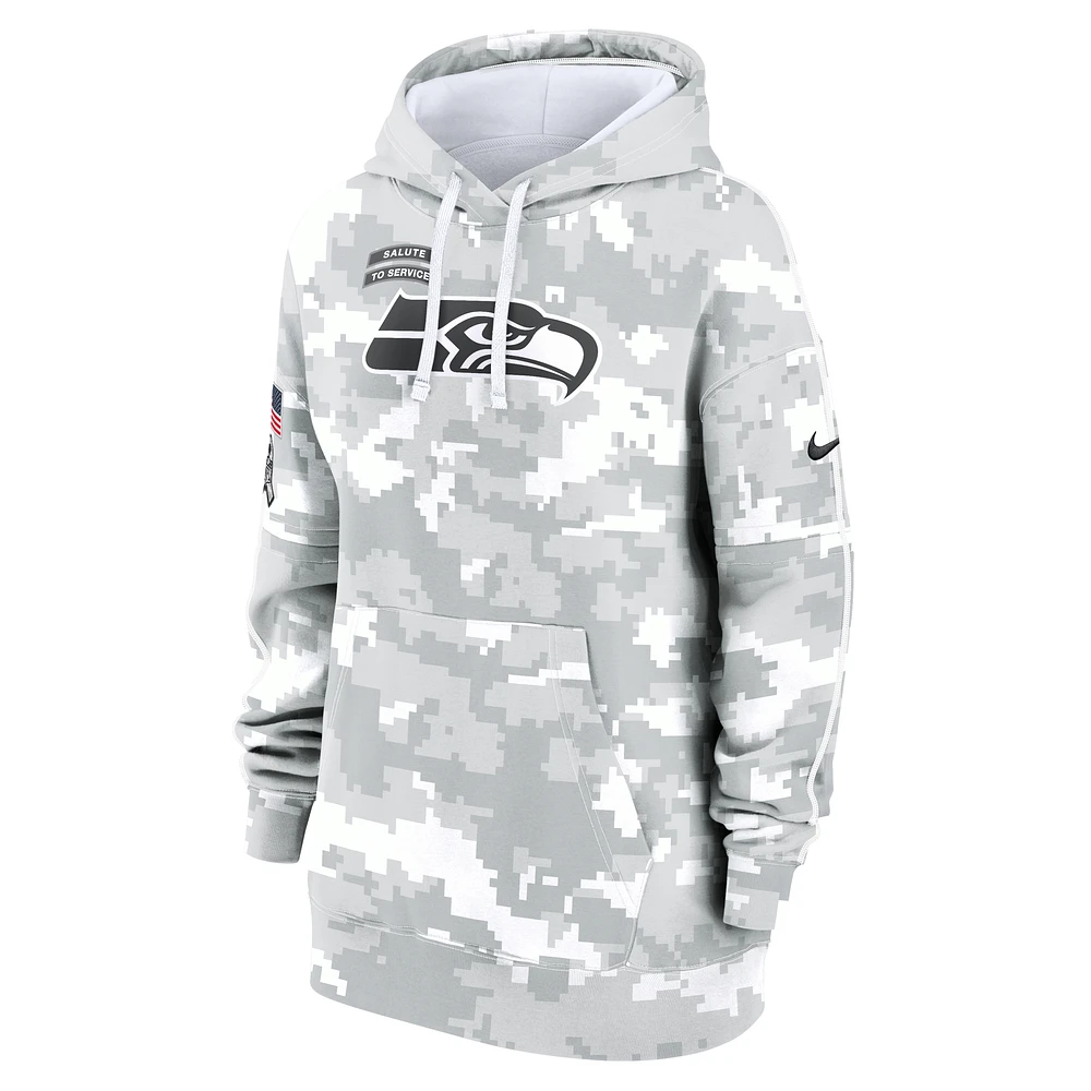 Seattle Seahawks Salute to Service Primary Edge Club Women's Nike NFL Pullover Hoodie