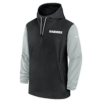 Las Vegas Raiders Sideline Pre-Game Player Men's Nike NFL 1/2-Zip Hooded Jacket