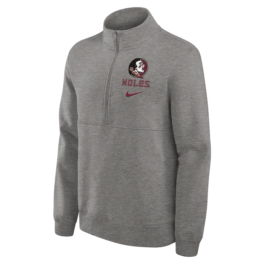 Florida State Seminoles Primetime Club Men's Nike College 1/2-Zip Crew