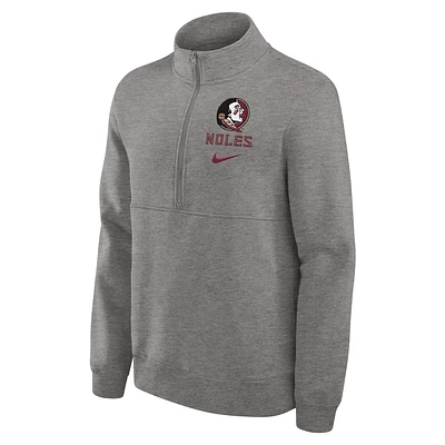 Florida State Seminoles Primetime Club Men's Nike College 1/2-Zip Crew