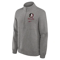 Florida State Seminoles Primetime Club Men's Nike College 1/2-Zip Crew