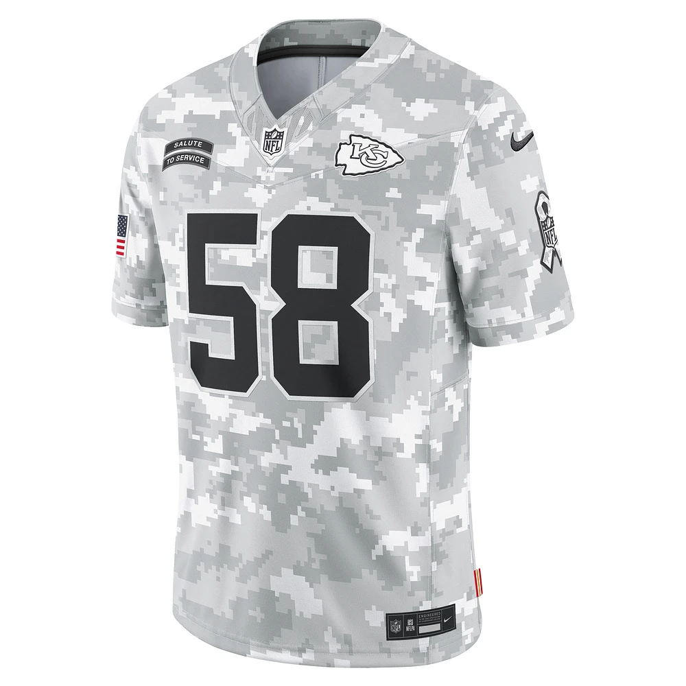 Travis Kelce Kansas City Chiefs Salute to Service Men's Nike Dri-FIT NFL Limited Jersey