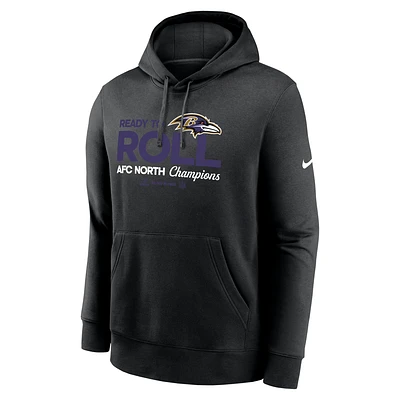 Baltimore Ravens 2024 AFC North Champions Trophy Collection Men's Nike NFL Pullover Hoodie