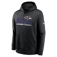 Baltimore Ravens 2024 AFC North Champions Trophy Collection Men's Nike NFL Pullover Hoodie