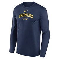 Milwaukee Brewers Authentic Collection Practice Men's Nike Dri-FIT MLB Long-Sleeve T-Shirt