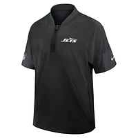 New York Jets Sideline Coach Men's Nike NFL 1/2-Zip Short-Sleeve Jacket
