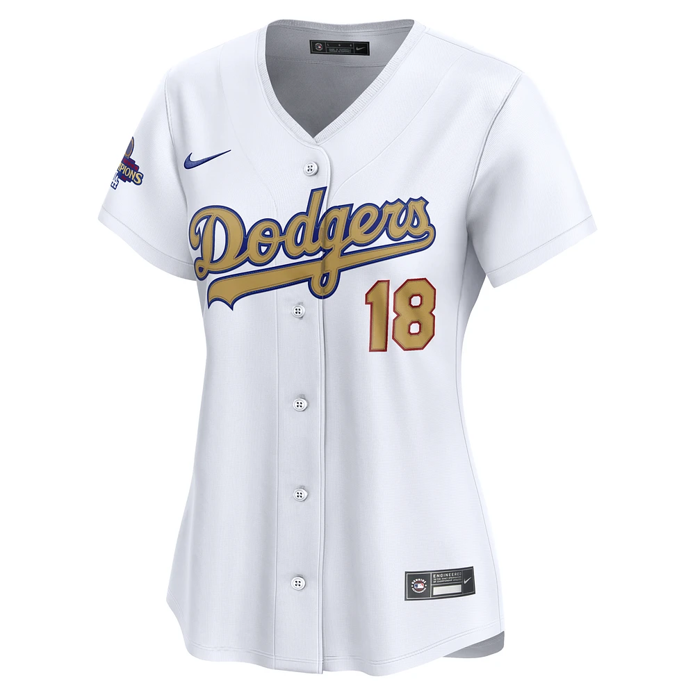 Shohei Ohtani Los Angeles Dodgers 2024 World Series Champions Gold Women’s Nike Dri-FIT ADV MLB Limited Jersey