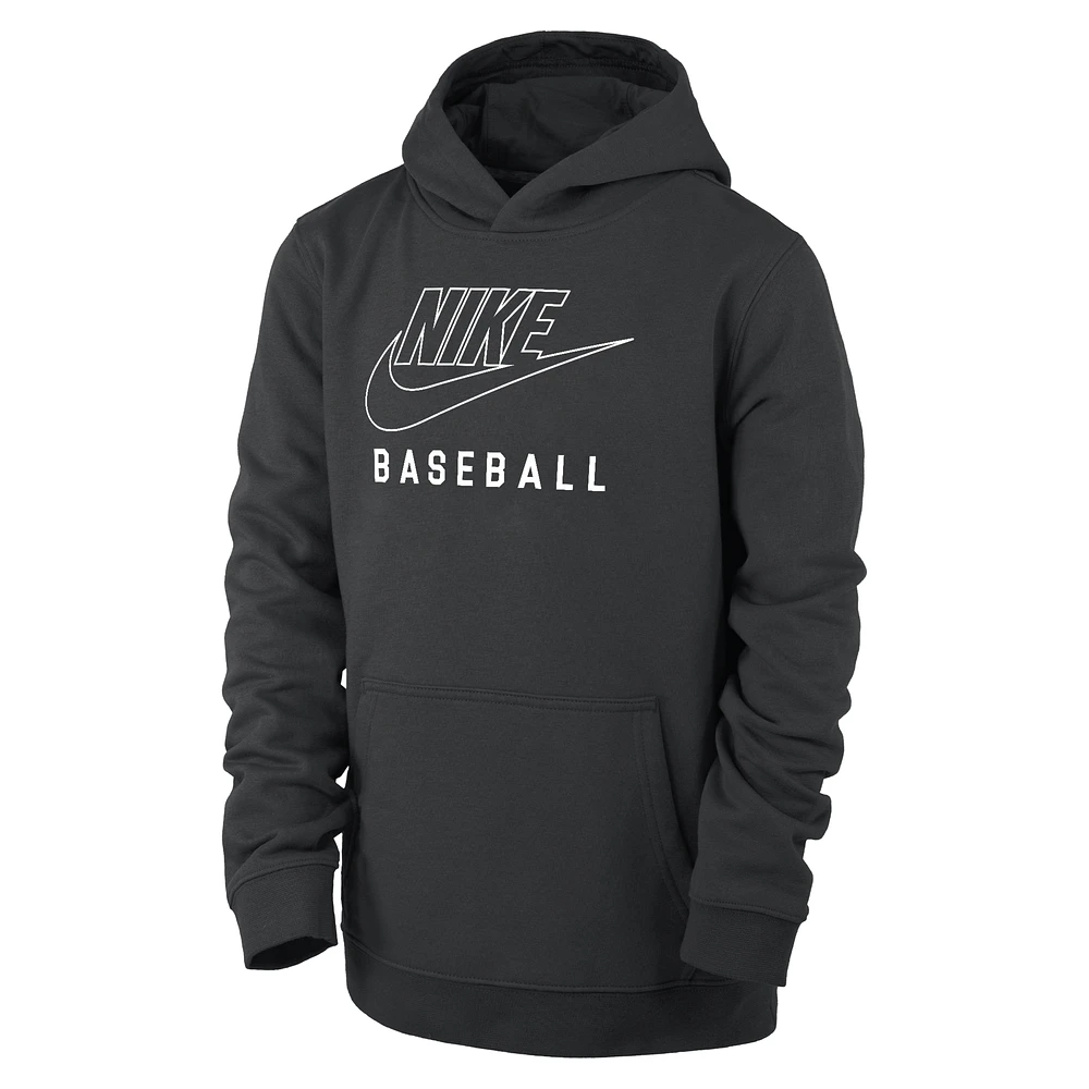 Nike Swoosh Club Fleece Big Kids' Baseball Pullover Hoodie