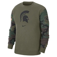 Michigan State Club Fleece Men's Nike College Crew-Neck Sweatshirt