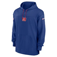 New York Giants Sideline Jersey Men's Nike Dri-FIT NFL Pullover Hoodie