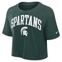Michigan State Athletic Prep Arch Women's Nike Dri-FIT College Cropped T-Shirt