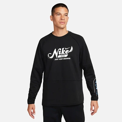 Nike Men's Dri-FIT Fleece Fitness Crew-Neck Top