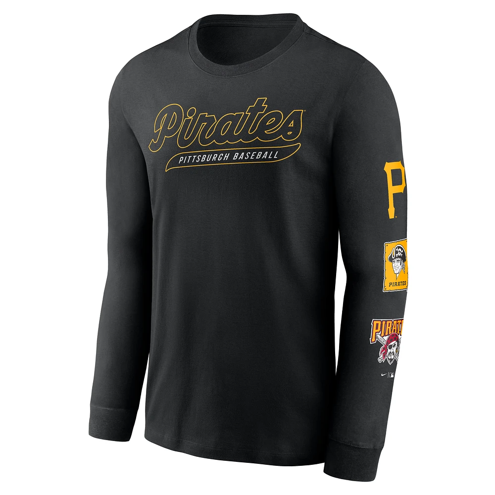 Pittsburgh Pirates Cooperstown Knockout Men's Nike MLB Long-Sleeve T-Shirt