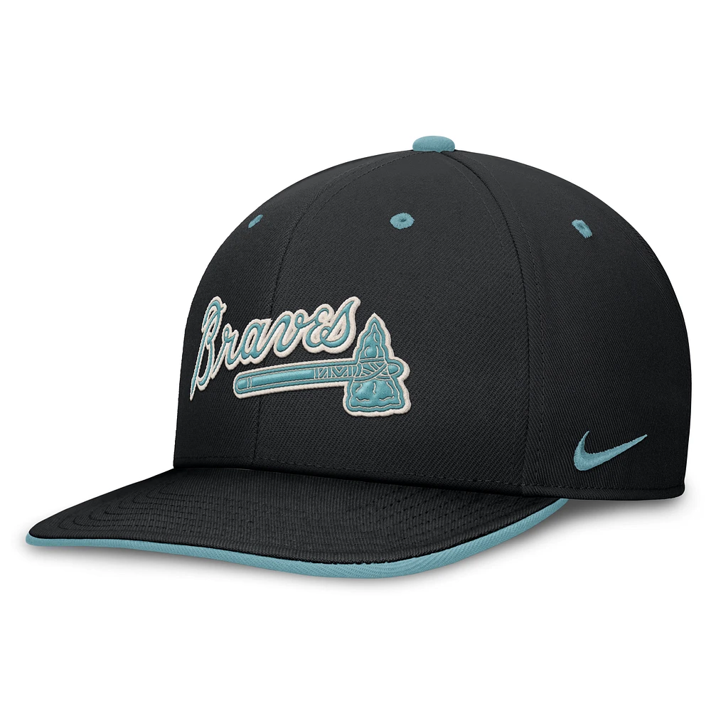 Atlanta Braves Pro Tech Script Men's Nike Dri-FIT MLB Adjustable Hat