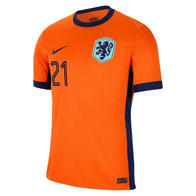 Frenkie de Jong Netherlands National Team 2024 Stadium Home Men's Nike Dri-FIT Soccer Jersey