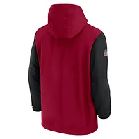 Washington Commanders Sideline Pre-Game Player Men's Nike NFL 1/2-Zip Hooded Jacket