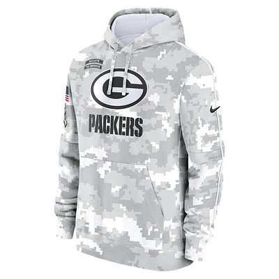 Green Bay Packers Salute to Service Primary Edge Club Men's Nike NFL Pullover Hoodie