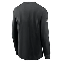 Las Vegas Raiders Sideline Team Issue Men's Nike Dri-FIT NFL Long-Sleeve T-Shirt