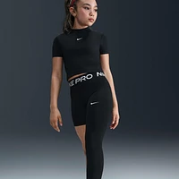 Nike Pro Big Kids' (Girls') Mid-Rise Single-Leg Leggings