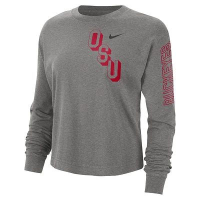 Ohio State Heritage Women's Nike College Boxy Crew-Neck T-Shirt