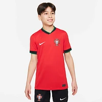 Portugal (Men's Team) 2024/25 Stadium Home Big Kids' Nike Dri-FIT Soccer Replica Jersey