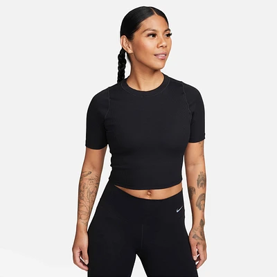 Nike Zenvy Rib Women's Dri-FIT Short-Sleeve Cropped Top