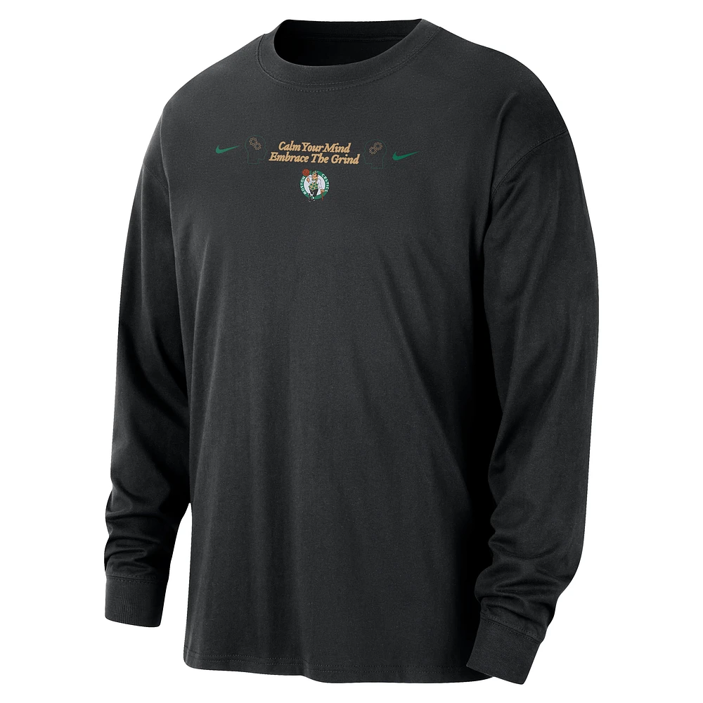 Boston Celtics Courtside Men's Nike NBA Max90 Long-Sleeve T-Shirt