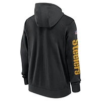 Pittsburgh Steelers Sideline Team Issue Club Men's Nike Full Zip Hoodie