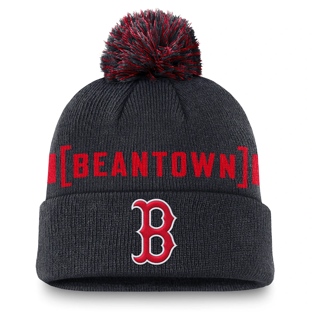 Boston Red Sox Hometown Peak Men's Nike MLB Cuffed Pom Beanie